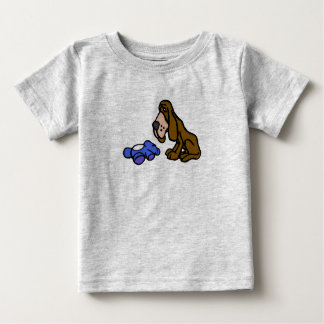 Droopy Hund mit Spielzeug Baby T-shirt