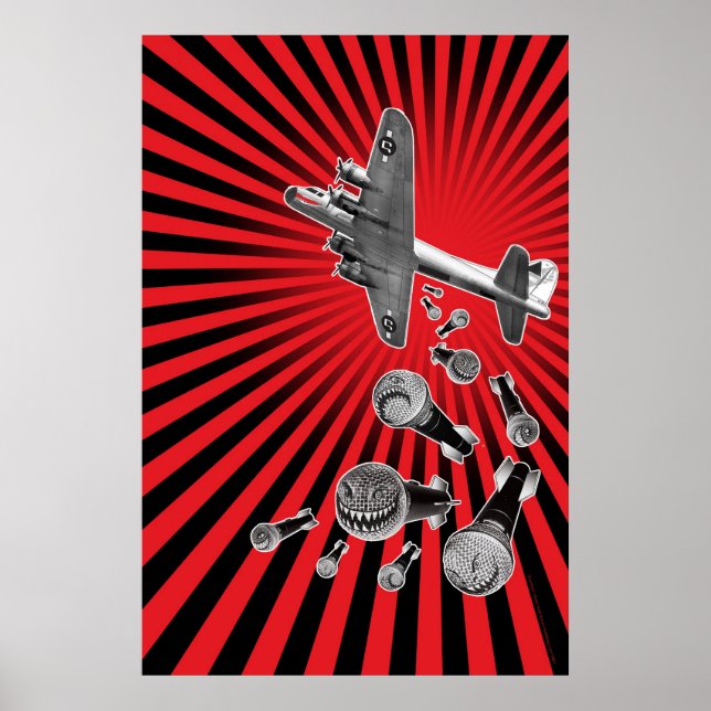 Drop Beats Black Sky Print Poster (Vorne)