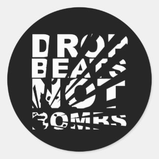 Drop Beats nicht Bomben Explosion Runder Aufkleber
