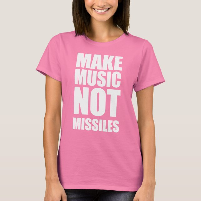 Drop Beats statt Missiles T-Shirt (Vorderseite)