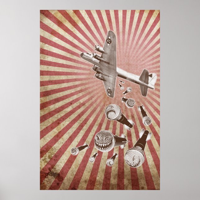 Drop Beats Vintag Poster (Vorne)