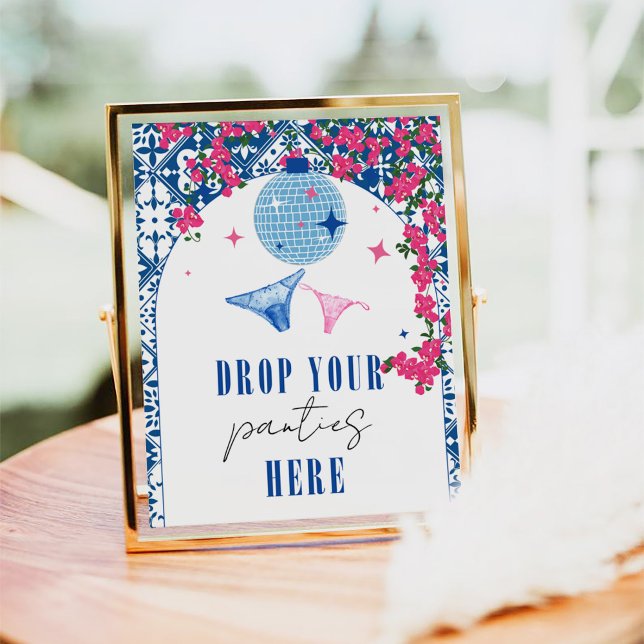 Drop dein Pantie Dancing Queen Griechisches Brautp Poster (Von Creator hochgeladen)