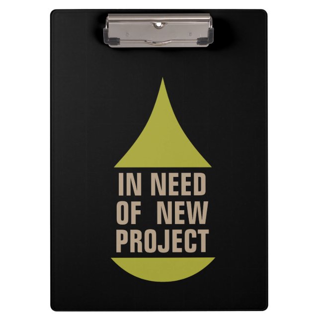 Drop Icon Need Project Gelb Klemmbrett (Vorderseite)