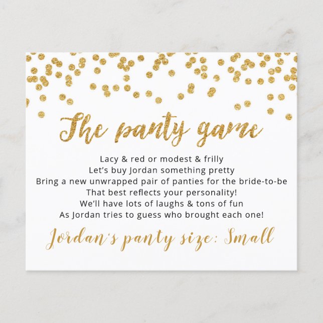 Drop Ihre Hoties Template CARD Bridal Spiel (Vorderseite)