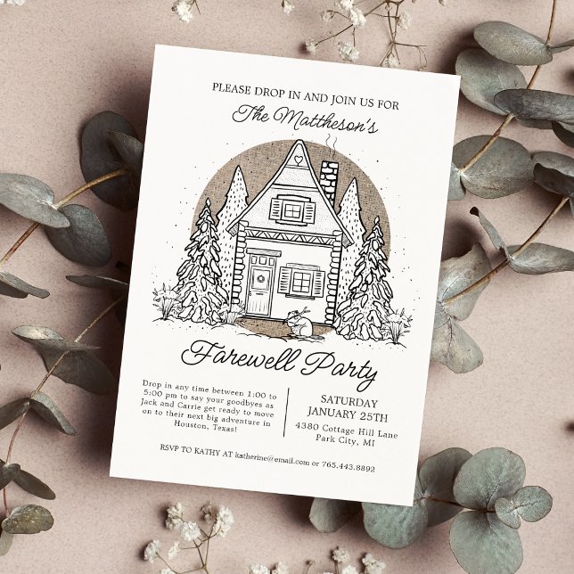 Drop In Stop By Winter Farewell Party Einladung (Von Creator hochgeladen)