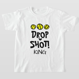 Drop Shot King Funny Kind Tennis Shirt für Junge