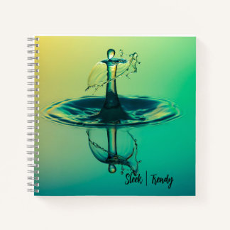 Drop Splash Spiral Notebook Notizbuch