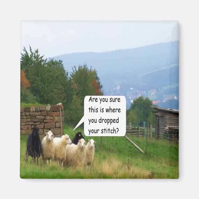 Drop Stitch Sheep Magnet (Vorne)