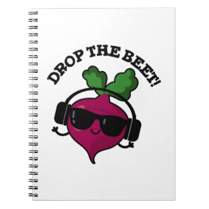 Drop the Beet Funny Music Veggie Pun Notizblock