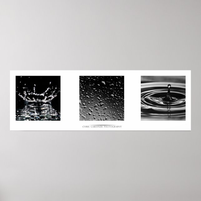 Droplets Triple Art Print Poster (Vorne)