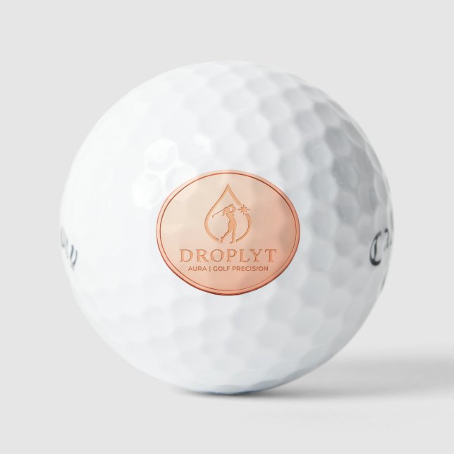 Droplyt Golf Aura Logo 3er-Pack Callaway Golfbälle (Vorderseite)