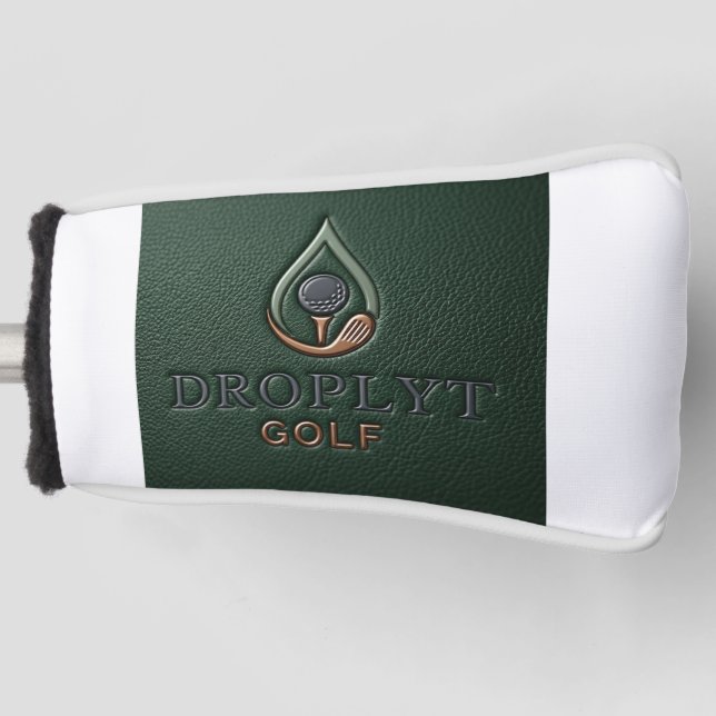 Droplyt Golf Rustic Green Putterabdeckung Headcover (Vorderseite)