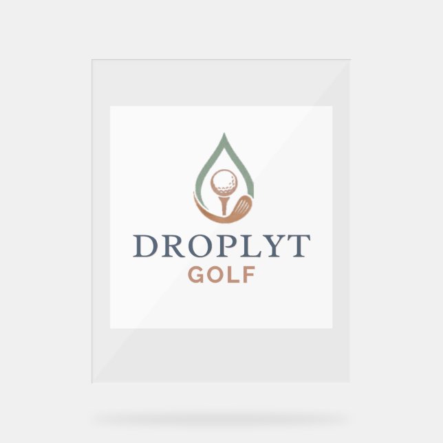 Droplyt Golf Signature Acryl-Schild Acrylschild (Vorderseite)