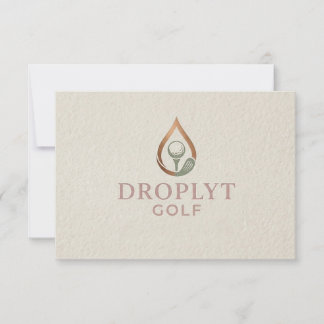 Droplyt Golf Signature Thank You Card Dankeskarte