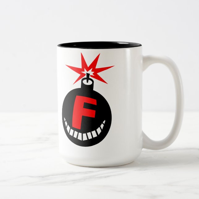 Droppin' F-Bomben Zweifarbige Tasse (Rechts)