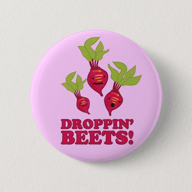 Droppin rote Rüben Button (Vorderseite)