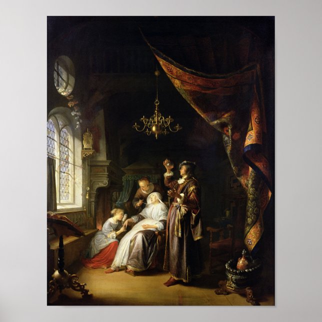 Dropsische Frau, c.1663 Poster (Vorne)