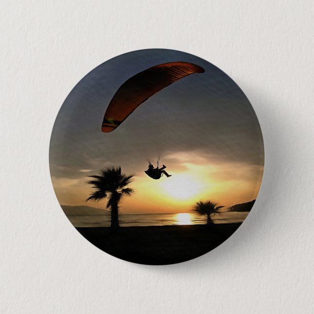 Dropzone am Duskischen Abenteuer Paragliding Art Button (Vorderseite)