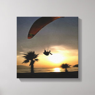 Dropzone am Duskischen Abenteuer Paragliding Art Leinwanddruck