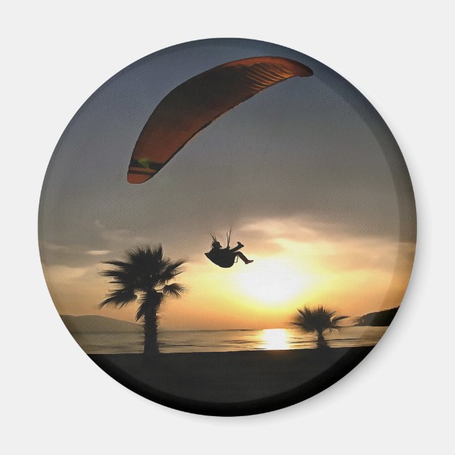 Dropzone am Duskischen Abenteuer Paragliding Art Magnet (Vorne)