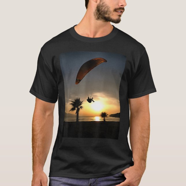 Dropzone am Duskischen Abenteuer Paragliding Art T-Shirt (Vorderseite)