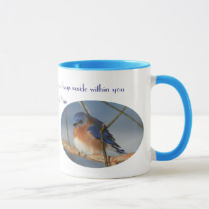 Drossel des Glückes inspirierend Tasse