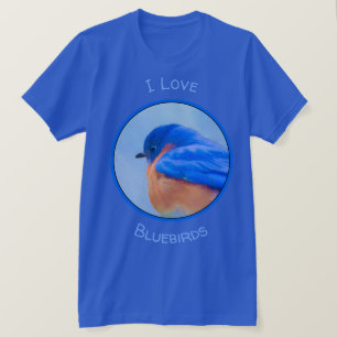 Drossel-Malerei - ursprüngliche Vogel-Kunst T-Shirt