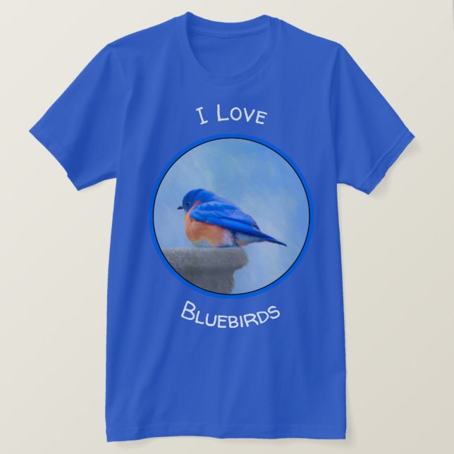 Drossel-Malerei - ursprüngliche Vogel-Kunst T-Shirt (Design vorne)