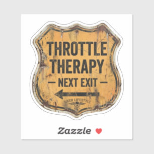 Drosselklappen-Therapie Biker Highway Aufkleber