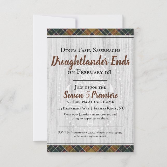 Droughtlander endet Party Einladung (Vorderseite)