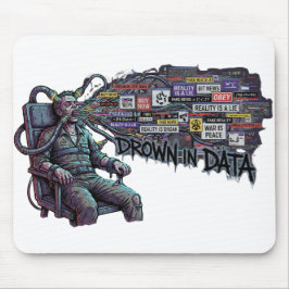 Drown In Data – Cyberpunk Anti-Media Brainwash Mousepad