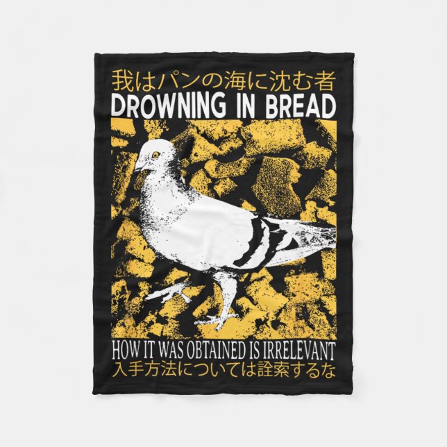 Drowning in Bread Pigeon Fleecedecke (Vorderseite)