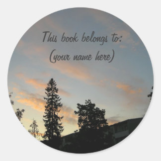 Drowsy dusk runder aufkleber