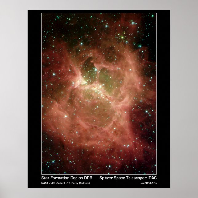DRS-Region Star Formation - Spitzer Telescope Poster (Vorne)