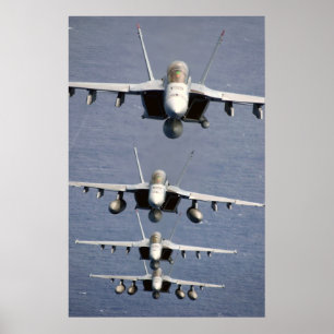 Druck 4 Superhornissen-FA-18 Poster