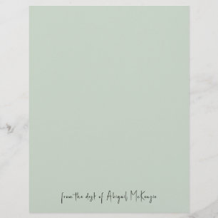 Druck auf Briefpapier Von 