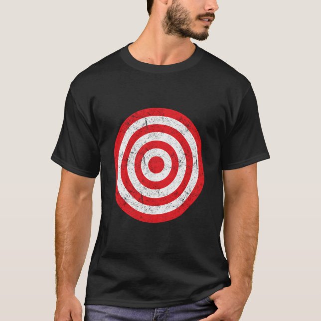 Druck auf den schwarzen Bullseye-Zielbullen Augenr T-Shirt (Vorderseite)