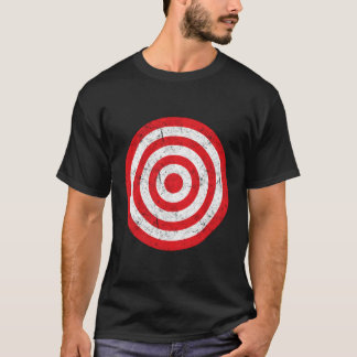 Druck auf den schwarzen Bullseye-Zielbullen Augenr T-Shirt