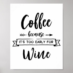 Druck auf die Kaffeestation Poster