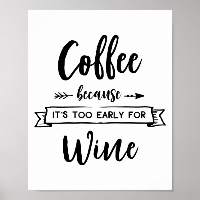 Druck auf die Kaffeestation Poster (Vorne)