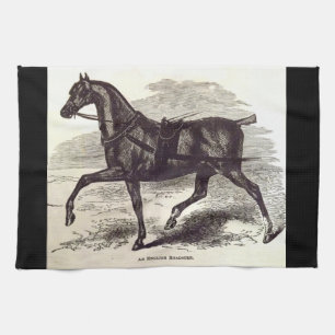 Druck aus dem 19. Jahrhundert Ein englisches Roads Geschirrtuch