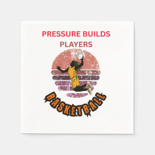 Druck baut Spieler Basketball Motivational De Serviette