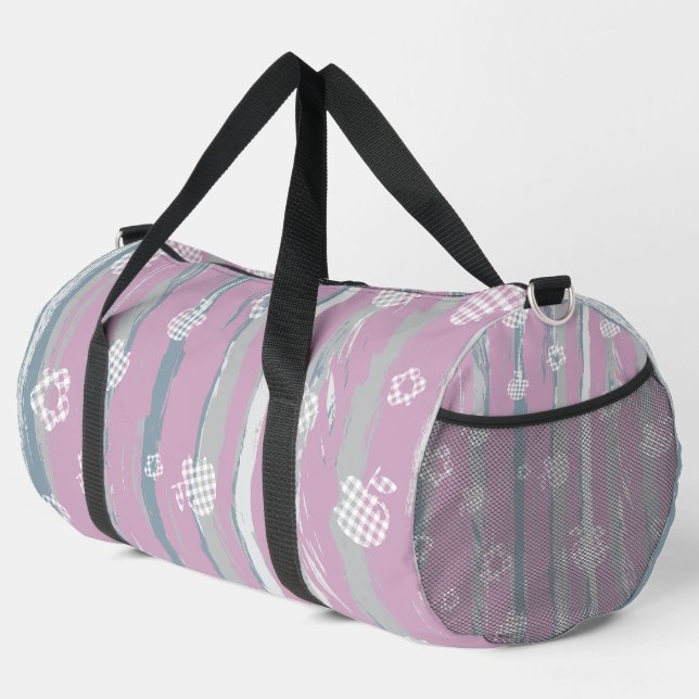 Druck-Cut-Sew-Tasche – Gingham Orchard Duffle Bag (Rechte Ecke)
