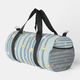 Druck-Cut-Sew-Tasche – Whimsy-Gesichter Duffle Bag