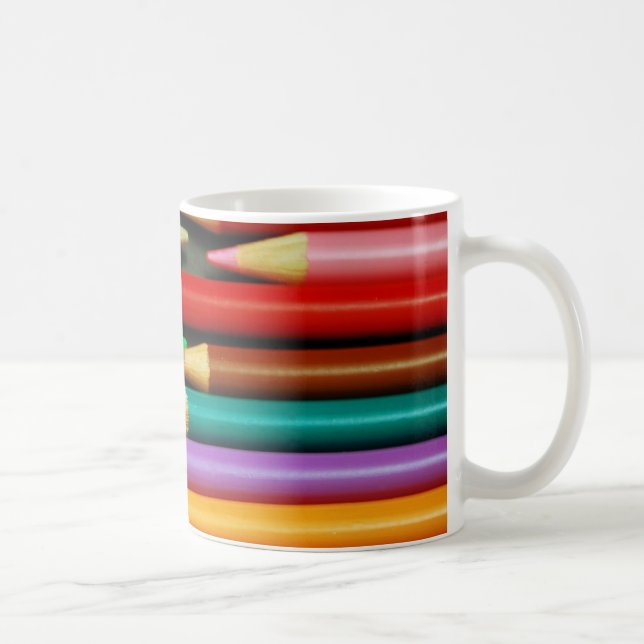 Druck der bunten Bleistifte Tasse (Rechts)