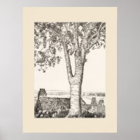 Druck des Cornwall-Landschafts, Eleanor Hughes Nac