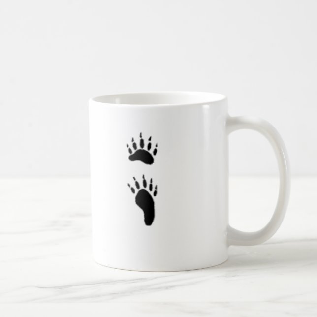 Druck des schwarzen Bären Kaffeetasse (Rechts)