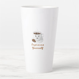 Drück dich aus – Lustiger lächelnder Kaffee-Tee Milchtasse