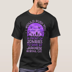 Drück dich bei Zombies, um meinen Japanischen Bobt T-Shirt