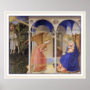 Druck: Die Ankündigung durch Fra Angelico Poster